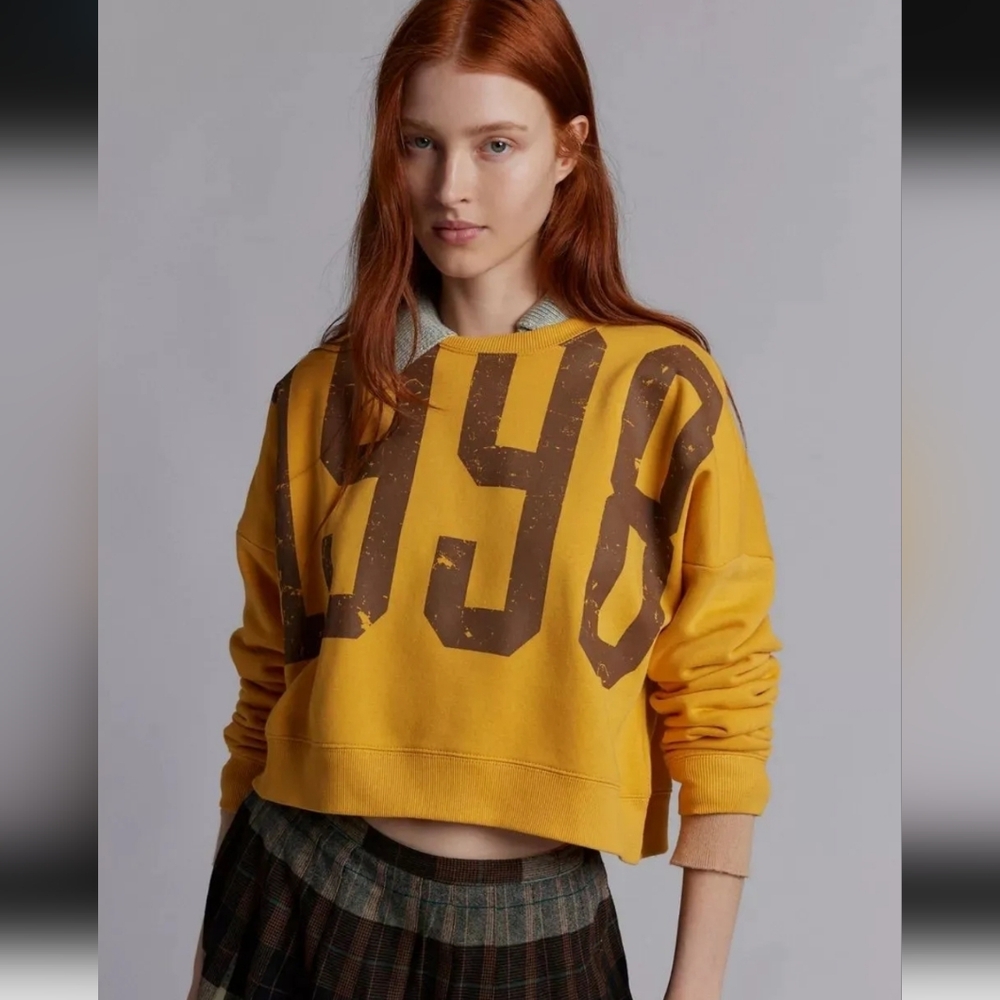 Urban Outfitters 1998 Graphic Cropped Sweatshirt Oversized XS NWT